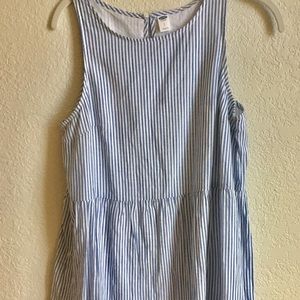 Old navy blue and white stripe dress small